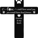 Unittype Pet Grave Marker Memorial Gifts Pet Loss Stake Memorial Plaques for Outdoors Garden Decoration Waterproof Acrylic Grave Marker Cemetery Black Sympathy Garden Stake(Dog)
