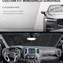 Windshield Sun Shade for Subaru Forester 2019-2021,with Eyesight Driver Assist,Front Window Sunshade Shield,2-in-1 Reflective Sun Shade,Silver for Summer, Black for Winter