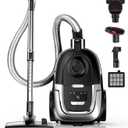 Zefiro Max 1600W Multi-Surface Bagless Canister Vacuum Cleaner, 40kPa Suction, Lightweight Corded Canister Vacuum, HEPA Filter, Auto Cord Rewind, Floors, Carpets, Pet Hair, Home Apartment