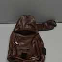 Peicees Leather Sling Bag Mens Crossbody Bag Chest Bag Sling Backpack for Men with USB Charge Port (Medium, Dark Brown)