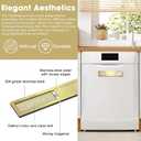 Clean Dirty Magnet for Dishwasher, Premium Stainless Steel 304, Dirty Clean Dishwasher Magnet for Kitchen Decor, Dishwasher Accessory, Birthday Gift for Mom Women Friend (Golden-03)
