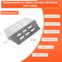 QuliMetal SUS304 Heat Deflector for Weber Genesis 300 Series Grills, Genesis E/S-310, E/S-330 with Front-Mounted Control (2011-2016), 2-Pack Heat Shield Plates for Weber 65505 7622 62756