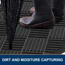 Smiry Front Door Mat Outside Entrance, Heavy Duty Outdoor Indoor Natural Rubber Doormat, Non Slip, Trap Dirt and Moisture, Easy Clean, Low Profile Patio Porch Entryway Mat, 35x23, Black