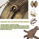 Retro Rust Wall Clock 20th Century 8" Non Ticking Large Iron Antique Hanging Clocks Double Sided Vintage Two Faces Innovative Classic, Silent Quartz Round Clock for Office Bedroom Living Room Decor