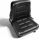 Universal Tractor Seat with Slide and Adjustable Backrest Compatible with ATV UTV Forklifts Excavators Golf Carts Dozers Tractors Lawn Mower