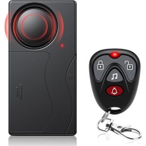 110dB Car Alarm System, Anti-Theft Vibration Alarm with 10 Levels Sensitivity Adjustable, Vehicle Anti-Theft Car Device, Wireless Remote Anti Theft Device for Motorcycle, E-Bike, Car, Truck, RV