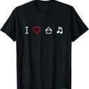 I Heart House Music Icons TShirt, Small