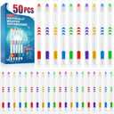 Navona 50 PCS Premium Individually Wrapped Bulk Toothbrush Pack, Disposable Toothbrushes, Kids Toothbrush, Medium Soft Bristle Toothbrushes, Ergonomics Handle, Perfect for Travel Hotel Donation