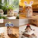 16 Pcs Hamster Hats Adjustable Mini Hat, Hand Knitted Chicken Hats, Small Animals Cap for Real Hamsters, Lizard Dragon, Bird, Ferret, Doll, Chicken, Desk Goose Outfits, Party Costume Accessories