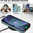 for Samsung Galaxy S26 Wallet Case, 2-in-1 Detachable Magnetic Wallet Case, Card Holder RFID Blocking, Fashionable Faux Leather Card Slot & Folding Design (Blue)