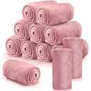 Tinideya Flannel Fleece Throw Blanket Bulk 50 x 60 Inch Soft Fleece Blanket Warm Throw Blankets Coral Blankets for Couch Sofa Home Wedding Gifts Season (Black)