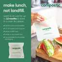 Compostic Compostable Sandwich Bags, Snack Bags, Quart & Gallon Food Storage Bags Variety Pack (145 Count) Resealable Zip-Seal, Plant-Based, Freezer & Microwave Safe, Non-Toxic, BPA-Free, GMO-Free (EXP 02/04/26)