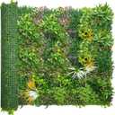 ODTORY Artificial Greenery Grass Wall Panels: 54'' x 120'' UV-Anti Faux Greenery Ivy Privacy Fence Screen Backdrop Boxwood Vine Leaf Hedges for Patio, Balcony, Garden, Green Decor