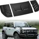 Hood Scoop for Ford bronco 2021-2025, Black Hood Trim Air Intake Protector Decorative Cover for Ford Bronco 2021-2025 2/4 Door Accessories (Not for Raptor/Bronco Sport Models)