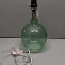 JONATHAN Y JYL2003A 26" Contemporary Glass Table Lamp, Aqua Blue Crystal Bedside Lamp for Living Room, Bedroom Nightstand, Coastal End Table Desk Lamp with White Linen Drum Shade, 