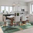 Modern Area Rug 5x7,Ombre Low Pile Rugs,Non-Slip Non-Shedding Bedroom Rug,Indoor Geometric Carpet for Bedroom Kitchen Dining Room Office Home Decor5x7 Green