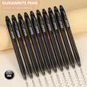 Black Pens Bulk, 60 Pack Durawrite Retractable Ballpoint Pens Black Ink 1.0mm, Click Pens No Bleed No Skip Smooth & Vivid Writing for Teachers, Students, Restaurant Servers, School & Office Supplies