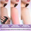 2 x Silicone Body Scrubber for Men Women - Anti Zinc Infused-Exfoliating Body Wash Scrubber,Heavy nodes Deeply Relieve,Vascular plaques,Lymphatic Drainage,Blood Circulation- Black