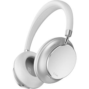 T-fun NC35 Hybrid Active Noise Cancelling Headphones, 360 Spatial Audio with Head Tracking, Over Ear Headphones Wireless Bluetooth 5.3, 55H ANC Playtime, Deep Bass, Custom EQ via App, for Travel Home (Silver)