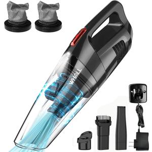 whall Handheld Vacuum Cordless, 8500PA Strong Suction Hand Vacuums, Wet Dry Hand Held Vacuums Cleaner with LED Light, Lightweight Mini Car Vacuums Cordless Rechargeable, Portable Vacuum