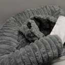 Luxurious Dog Couch Bed, Washable Calming Dog Couch Cover, Removable Couch Protector for Dogs, Waterproof Sofa Bed, Pet Bed Mats for Couch, Pet Couch Covers for Sofa(Grey, L) (Large(41*37*6 In))