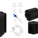AQUANEAT Aquarium Bio Sponge Filter up to 60Gal 1pc with Airline Tubing, Valves Bundle with 4pcs Sponge Filter Replacement