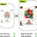 2 x Christmas Window Clings 1 Sheets Balloon Window Decals Cute Merry Christmas Windows Stickers for Winter Party with Holly Designs for Home Office Windows Glass Mirror Decor (Style24)