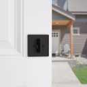 Kwikset 817 Deadbolt Lock, Matte Black Square Exterior Keyed Front Entry Door, Pick Resistant SmartKey Rekey Security, Single Cylinder Dead Bolt, with Microban Protection (Contemporary)