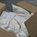 APSMILE Super King Luxury 100% Organic Cotton All Season Down Feather Fibers Comforter, High Fill Power Medium Warmth Duvet Insert (120x120, Ivory White)