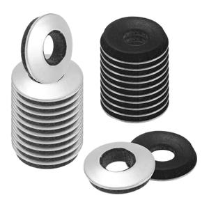 M METERXITY 50-Pack EPDM Bonded Sealing Rubber Washers, 304 Stainless Steel #12 x 1/2" OD Neoprene Rubber Washers Gasket for Bolts/Screws/Machinery/Ships/Roof