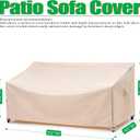 F&J Outdoors X-Large 3-Seater Sofa Cover Waterproof Anti-UV Patio Furniture Covers, 92" W x 42" D x 42" H