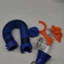 SheeChung 10FT RV Sewer Hose Kit, Sewer Hose for RV Camper, Heavy-Duty Camper Waste Hose with Leak-Proof Swivel Fittings, 90 Clear Elbow, 2 Storage Caps, TPE Tech for Crush-Proof and UV-Resistant