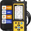 OBD2 Scanner with ABS SRS Transmission, Reset Fault Lights | Check Engine Code Reader with Full OBDII Functions | DLC Pin Test | Battery Voltage Check, Car Diagnostic Tool
