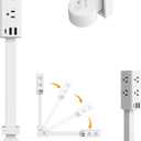 Electrical Outlet Extender Stick, 360 Rotating Outlet Extender, Power Strip with 6 Outlets & 3 USB Ports, Use Behind Couches,Nightstands,Desks,More