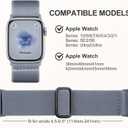 Wepro Stretchy Solo Loop, Compatible with Apple Watch Band 38mm 40mm 41mm 42mm 44mm 45mm 46mm 49mm for Women Men, Soft Nylon Elastic Breathable Strap for iWatch Series SE 10 9 8 7 6 5 4 3 2 1 Ultra (Blue Grey)