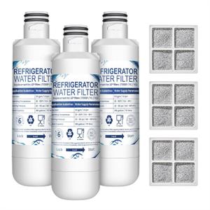 2 x 2026 NEW LT1000PC Water Filter & Air Filter Replacement NSF/ANSI 372 Certified for LG LT1000P, ADQ747935, LT120F 3x2-Pack Combo