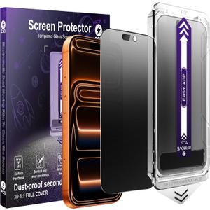 2-Pack Matte Privacy Screen Protector for iPhone 17 Pro Max,Anti-Glare & Anti-Spy,Anti-Fingerprint,Smooth as Silk,Easy Installation, Military-Grade 9H Hardness