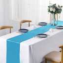 SiinvdaBZX 4 Pcs Teal Blue Satin Table Runner 12 x 108 inches Long, Bright Smooth Satin Wedding Table Runner Decorations for Birthday Parties, Buffet, Banquets, Graduations, Engagements