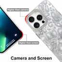 KANGHAR Case for iPhone 13 Pro Max Leopard Printed Pattern Cute Cheetah Phone Case Clear Bumper Hard Back Shockproof Protective Diamond Glittter Camera Lens Cover for iPhone 13 Pro Max White