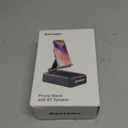 Cell Phone Stand with Wireless Bluetooth Speaker and Anti-Slip Base HD Surround Sound Perfect for Home and Outdoors with Bluetooth Speaker for Desk Compatible with iPhone/ipad/Samsung Galaxy (Black)