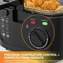 KEINVE Electric Deep Fryer with Basket, 2.5L Oil Fryer with Non-Stick Inner, Viewing Window, 1600Watt Fast Heating, Black