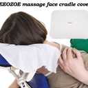 500 Count Face Cradle Covers for Massage Table, Medical-Grade Nonwoven Disposable Headrest Covers for Massage Chair, 12 * 16 inches White SPA Face Rest Cover