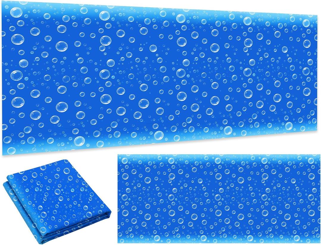 Hahafelt 1 Pack 47 x 108 in Fabric Bulletin Board Roll,Bubbles, 13.8" x 11.8"