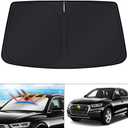 KUST Custom Fit Windshield Sun Shade for Audi Q5 Accessories 2018-2024 2025 Window Shade Sun Visor Protector Foldable Blocks UV Rays Keep Your Car Cooler