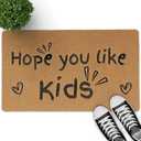 The Proper Pet Embroidered Hope You Like Kids Doormat 30x17 Inches, Funny Welcome Mat for Front Door, Front Door Mat Kids Welcome Mat, Funny Door Mats Outdoor, Funny Kids Welcome Mat, Brown