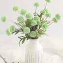 Floroom 5pcs Elf Green Faux Silk Mums Artificial Flowers, Bulk Fake Small Mini Chrysanthemums with Stems for DIY Sage Green Wedding Centerpieces Floral Arrangements Vase Fillers Home Decorations