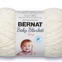 Bernat Baby Blanket Tiny Yarn, 3.5 oz, Gauge 4 Medium, Polar Bear