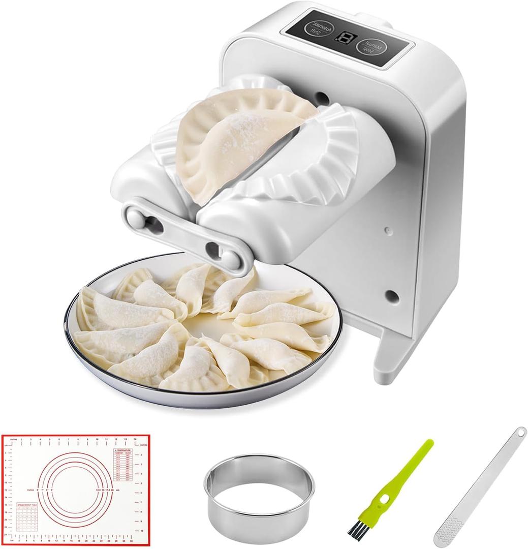 Automatic Dumpling Maker Machine, Electric Dumpling Maker,Removable Empanada Maker Press with 2 Dough Pressing Tools,Quick Dumpling Empanada Pierogi Maker Tools for Home,Kitchen