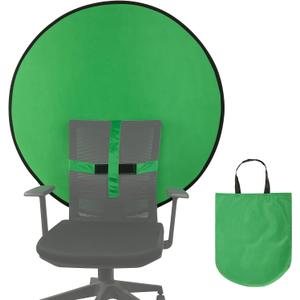 Cosmos 1 Pc Green Screen Backdrop 43 in / 110 cm Diameter Foldable Portable Photography Background Green Screen Chroma Key Backdrop for Photography Photo Video Studio, Live Streaming, Video Meeting