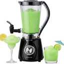 OVENTE Margarita Machine and Frozen Drink Maker with 350W Power, Easy Spout Dispenser, Stainless Steel Blade, 48-Ounce Electric Blender for Smoothies, Margaritas, Daiquiris and Slushies, Black BPM12B